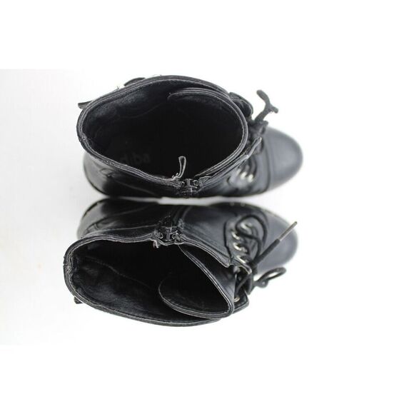 Diba Carryn Combat Boots Size 9m Black Heel 3" - Picture 9 of 10
